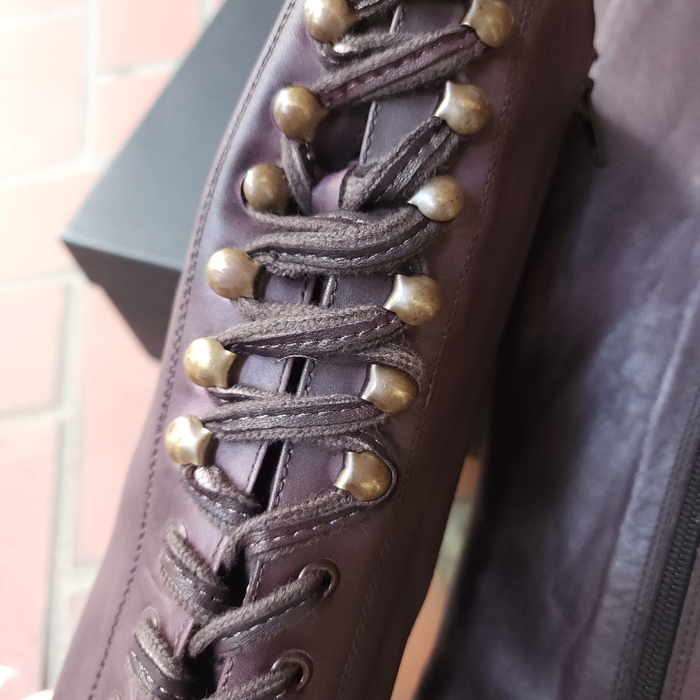 Vintage Foundry Distressed Riding Boots Brick Brown - Picture 8 of 16